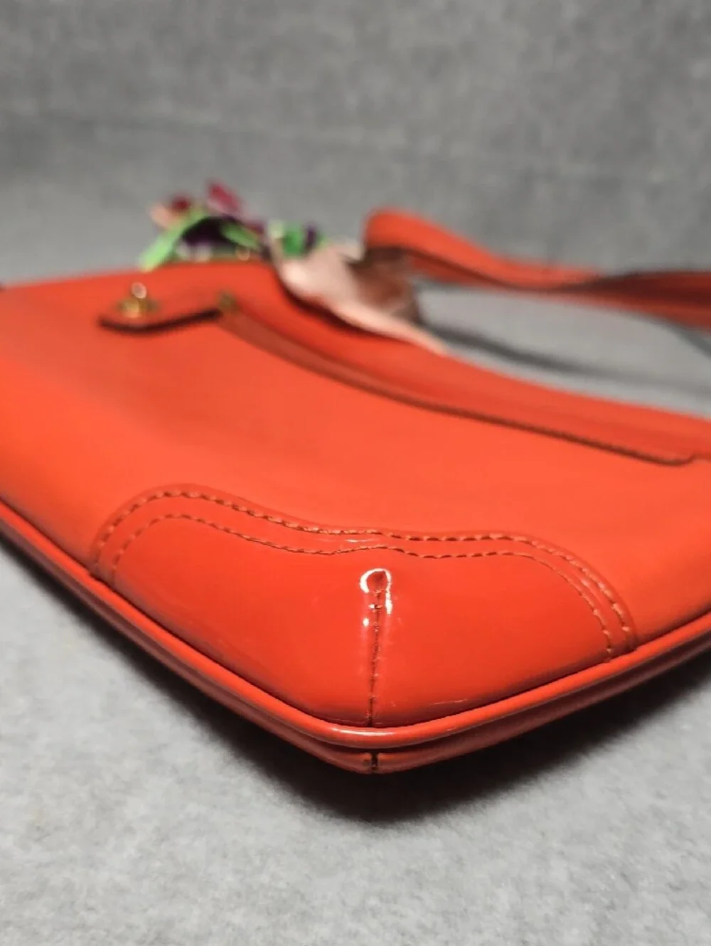 Coach Madison Leather Pocket Swingpack Crossbody Tangerine Orange